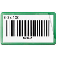 Self-Adhesive Ticket Pouch 60X100 Pk 100  Green