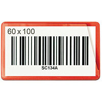 Self-Adhesive Ticket Pouch 60X100 Pk 100  Red