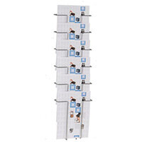 Twinco Wall Mounted A4 Literature Holder 6 Compartments Silver