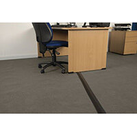 Medium Duty Linkable Floor Cable Cover Black 68mm Wide 9M Length
