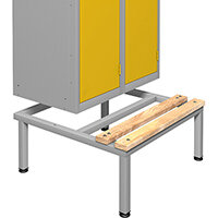 Probe Locker Stand With Ash Slat Seat & Adjustable Levelling Feet H350mm For Nest Of 2 701212 Lockers 7 Year Warranty