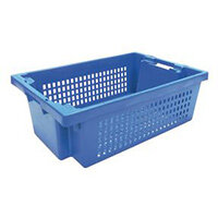 Blue Perforated 180* Stack And Nest Container 600x400x200mm