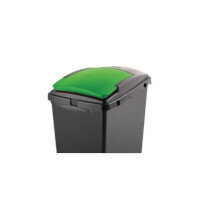 40L Recycling Bin with Green Lift up Lid