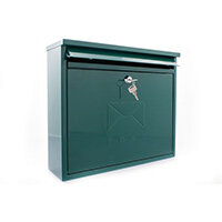Post Box Outward Opening Letter Flap For Improved Weather Protection. Suitable For Grouping Or Banked. W362 Green