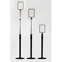 Black Telescopic Post And Portrait Black A3 Sign