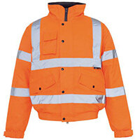 Hi Vis Bomber Jacket Orange Large