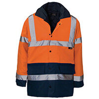 Hi Vis Parka Jacket 3Xlarge Orange & Blue