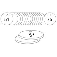27mm Dia. Traffolite Tags White (51 To 75)