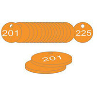 27mm Dia. Traffolite Tags Orange (176 To 200)