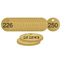 27mm Dia. Traffolite Tags Bronze Effect (226 To 250)