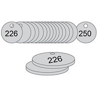 27mm Dia. Traffolite Tags Grey (226 To 250)