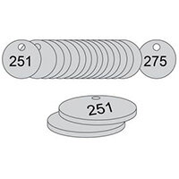 27mm Dia. Traffolite Tags Grey (251 To 275)