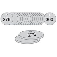 27mm Dia. Traffolite Tags Grey (276 To 300)