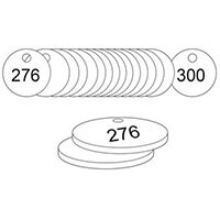 27mm Dia. Traffolite Tags White (276 To 300)