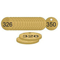 27mm Dia. Traffolite Tags Bronze Effect (326 To 350)