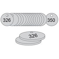 27mm Dia. Traffolite Tags Grey (326 To 350)