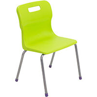 Titan 4 Leg Classroom Chair Size 2 310mm Seat Height (Ages: 4-6 Years) Lime T12-L - 5 Year Guarantee Titan 4 Leg Classroom Chair Size 2 310mm Seat Height (Ages: 4-6 Years) Lime T12-L - 5 Year Guarantee