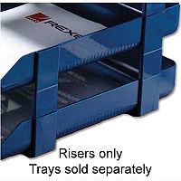 Rexel Agenda Classic Letter Tray Risers Blue Pack 5 Rexel Agenda Classic Letter Tray Risers Blue Pack 5