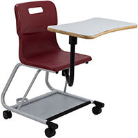 Titan Teach Chair with Writing Tablet 470mm Seat Height (Ages: 14+ Years) Burgundy T300-BU - 5 Year Guarantee Titan Teach Chair with Writing Tablet 470mm Seat Height (Ages: 14+ Years) Burgundy T300-BU - 5 Year Guarantee