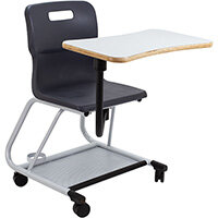 Titan Teach Chair with Writing Tablet 470mm Seat Height (Ages: 14+ Years) Charcoal T300-C - 5 Year Guarantee Titan Teach Chair with Writing Tablet 470mm Seat Height (Ages: 14+ Years) Charcoal T300-C - 5 Year Guarantee