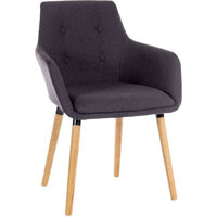 Four Legged Conference Chair With Modern Oak Coloured Legs In Graphite Pack of 2 Four Legged Conference Chair With Modern Oak Coloured Legs In Graphite Pack of 2