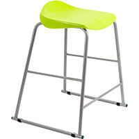 Titan High Backless Classroom Stool Size 5 610mm Seat Height (Ages: 11-14 Years) Polly Lipped Seat with Skid Base Lime T92-L - 5 Year Guarantee Titan High Backless Classroom Stool Size 5 610mm Seat Height (Ages: 11-14 Years) Polly Lipped Seat with Skid Base Lime T92-L - 5 Year Guarantee
