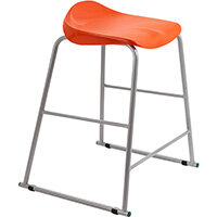 Titan High Backless Classroom Stool Size 5 610mm Seat Height (Ages: 11-14 Years) Polly Lipped Seat with Skid Base Orange T92-O - 5 Year Guarantee Titan High Backless Classroom Stool Size 5 610mm Seat Height (Ages: 11-14 Years) Polly Lipped Seat with Skid Base Orange T92-O - 5 Year Guarantee