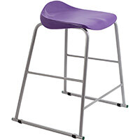 Titan High Backless Classroom Stool Size 5 610mm Seat Height (Ages: 11-14 Years) Polly Lipped Seat with Skid Base Purple T92-P - 5 Year Guarantee Titan High Backless Classroom Stool Size 5 610mm Seat Height (Ages: 11-14 Years) Polly Lipped Seat with Skid Base Purple T92-P - 5 Year Guarantee