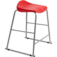 Titan High Backless Classroom Stool Size 5 610mm Seat Height (Ages: 11-14 Years) Polly Lipped Seat with Skid Base Red T92-R - 5 Year Guarantee Titan High Backless Classroom Stool Size 5 610mm Seat Height (Ages: 11-14 Years) Polly Lipped Seat with Skid Base Red T92-R - 5 Year Guarantee