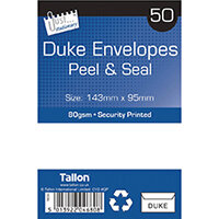 Tallon 50 Duke White Peel And Seal Envelopes Pack of 12 TA04680 Tallon 50 Duke White Peel And Seal Envelopes Pack of 12 TA04680