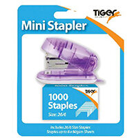 Tiger Mini 26/6 Stapler including 1000 Staples Pack of 6 301506 Tiger Mini 26/6 Stapler including 1000 Staples Pack of 6 301506