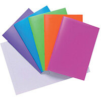 Polypropylene Covered Notebooks A4 40 Sheets Assorted Pack of 10 301550 Polypropylene Covered Notebooks A4 40 Sheets Assorted Pack of 10 301550