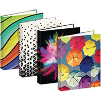A4 Fashion Assorted 25mm Board 2 Ring Binder Pack of 12 301648 A4 Fashion Assorted 25mm Board 2 Ring Binder Pack of 12 301648