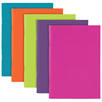 Polypropylene Covered Notebooks A5 40 Sheets Assorted Pack of 10 301746 Polypropylene Covered Notebooks A5 40 Sheets Assorted Pack of 10 301746