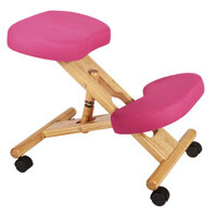 Posture Kneeling Chair With Wood Frame And Polyacrylic Fabric In Pink Posture Kneeling Chair With Wood Frame And Polyacrylic Fabric In Pink
