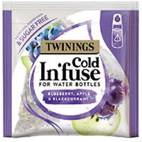 Twinings Cold Infuse Blueberry Apple & Blackcurrant Pack of 100 F15119 Twinings Cold Infuse Blueberry Apple & Blackcurrant Pack of 100 F15119
