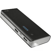 Trust Primo Black Power Bank 10000mAh 2 USB Ports, Flashlight - Charges phones for 40 extra hours - Apple, Samsung & other brands Trust Primo Black Power Bank 10000mAh 2 USB Ports, Flashlight - Charges phones for 40 extra hours - Apple, Samsung & other brands