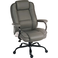 Goliath Duo Heavy Duty Bonded Leather Faced Executive Office Chair In Grey - Weight Tolerance: 170kg Goliath Duo Heavy Duty Bonded Leather Faced Executive Office Chair In Grey - Weight Tolerance: 170kg