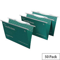Rexel Crystalfile Classic Green A4 Suspension File Pack of 50 Rexel Crystalfile Classic Green A4 Suspension File Pack of 50