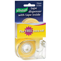 Tape and Dispenser 19mmx33m Easy Tear 2 Rolls Clear Pack of 24 RT03281933DISP Tape and Dispenser 19mmx33m Easy Tear 2 Rolls Clear Pack of 24 RT03281933DISP