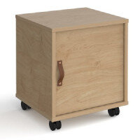 Universal Mobile Pedestal With Cupboard Door 400Mm Deep - Oak With Oak Door Universal Mobile Pedestal With Cupboard Door 400Mm Deep - Oak With Oak Door