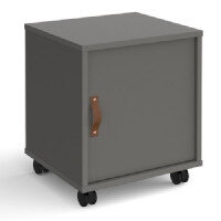 Universal Mobile Pedestal With Cupboard Door 400Mm Deep - Grey With Grey Door Universal Mobile Pedestal With Cupboard Door 400Mm Deep - Grey With Grey Door