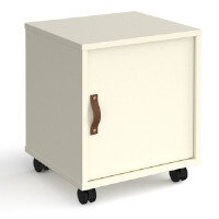 Universal Mobile Pedestal With Cupboard Door 400Mm Deep - White With White Door Universal Mobile Pedestal With Cupboard Door 400Mm Deep - White With White Door