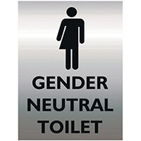 Stewart Superior Gender Neutral Toilet Sign Acrylic 150x200mm GN002-AC150X200 Stewart Superior Gender Neutral Toilet Sign Acrylic 150x200mm GN002-AC150X200
