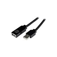 StarTech 25m USB 2.0 Active Extension Cable M/F 1 x Type A Male USB 1 x Type A Female USB Extension Cable Nickel Plated Connector Black StarTech 25m USB 2.0 Active Extension Cable M/F 1 x Type A Male USB 1 x Type A Female USB Extension Cable Nickel Plated Connector Black