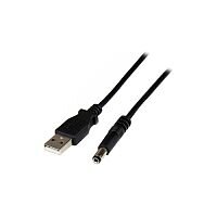 StarTech 1m USB to Type N Barrel 5V DC Power Cable USB A to 5.5mm DC Black