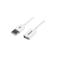 StarTech 3m White USB 2.0 Extension Cable A to A M/F 1 x Type A Male USB 1 x Type A Female USB Extension Cable White