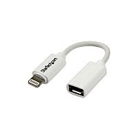 StarTech White Micro USB to Apple 8-pin Lightning Connector Adapter for iPhone / iPod / iPad StarTech White Micro USB to Apple 8-pin Lightning Connector Adapter for iPhone / iPod / iPad