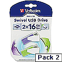 Verbatim Green/Purple Store 'n' Go Swivel USB 2.0 Memory Stick 16GB Verbatim Green/Purple Store 'n' Go Swivel USB 2.0 Memory Stick 16GB