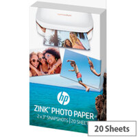 HP ZINK Sticky-Backed Photo Paper for HP Sprocket 5 x 7.6 cm (2 x 3 inch) 20 Sheets HP ZINK Sticky-Backed Photo Paper for HP Sprocket 5 x 7.6 cm (2 x 3 inch) 20 Sheets
